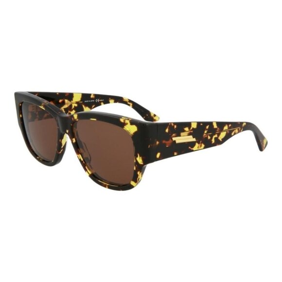 Bottega Veneta Womens Square/Rectangle Black Black Grey Fashion Designer Eyewear - Picture 1 of 4